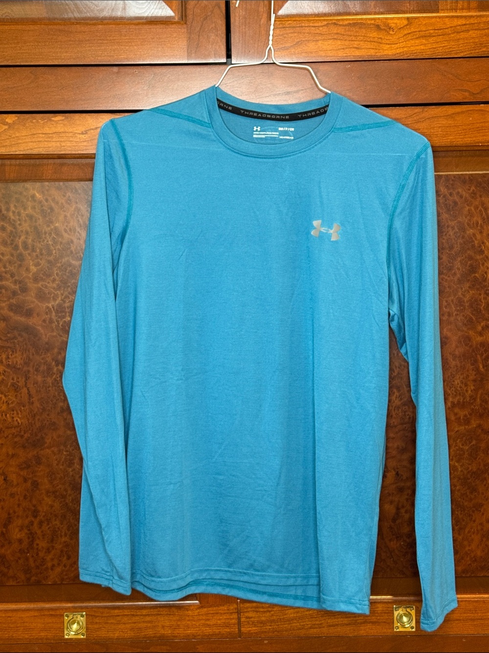 Under Armour Men’s S Long Sleeve teal Blue threadborne Performance Tee